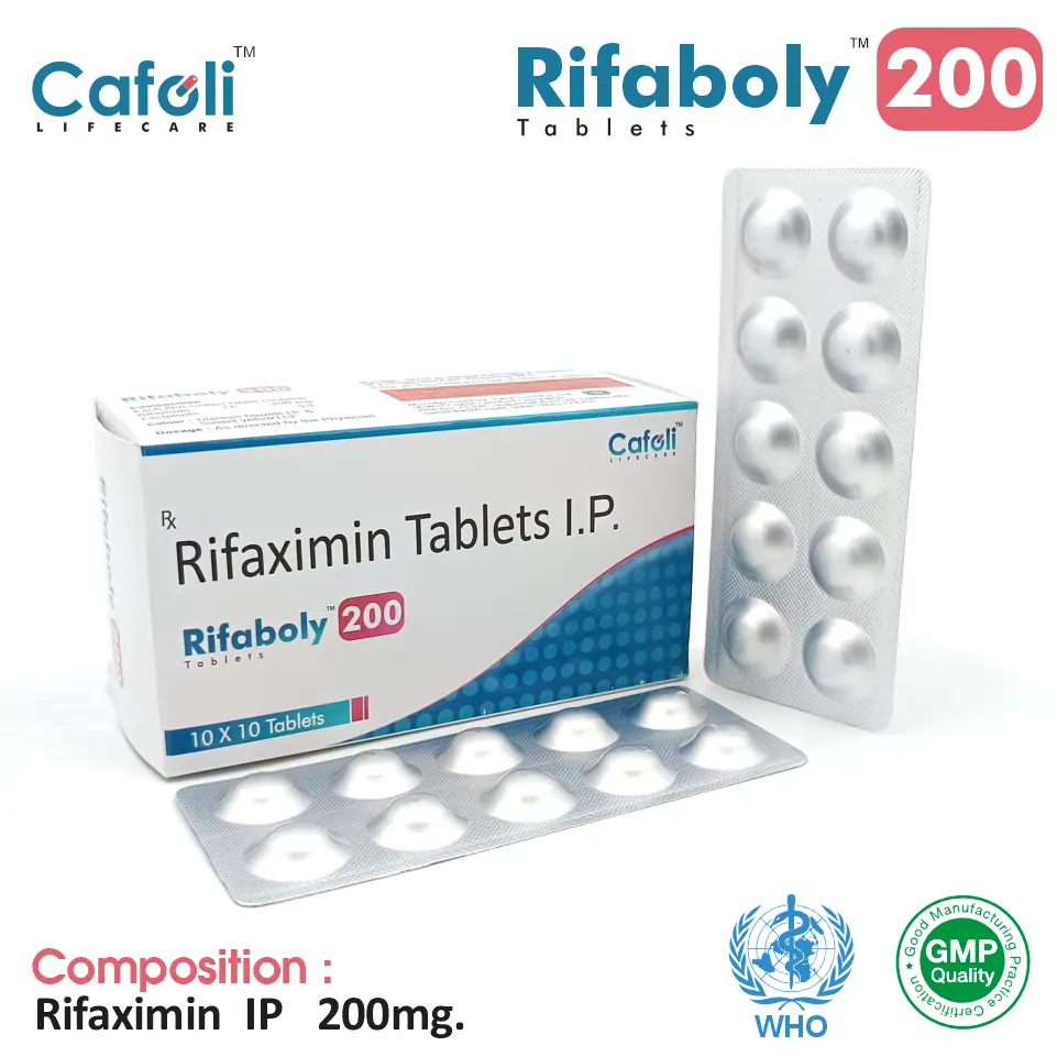 Rifaximin (200mg) Tablet at the best price in PCD Pharma Franchise for Traveler
